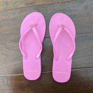 Tory Burch rubber flip flop, pink, size 7